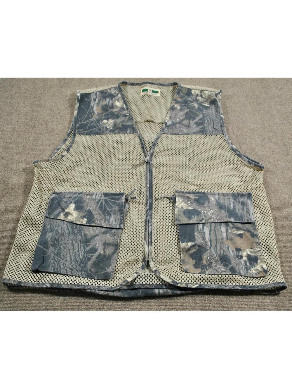 Game Winner Sports Wear Hunting Outdoors Deer Ducks Zip Brown Vest Size X-Large